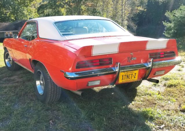 1969 Orange Chevrolet Camaro Coupe
