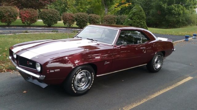 1969 Burgandy Chevrolet Camaro Coupe