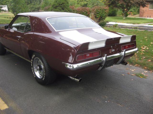 1969 Burgandy Chevrolet Camaro Coupe