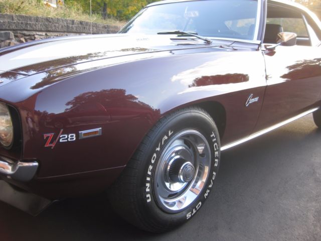 1969 Burgandy Chevrolet Camaro Coupe