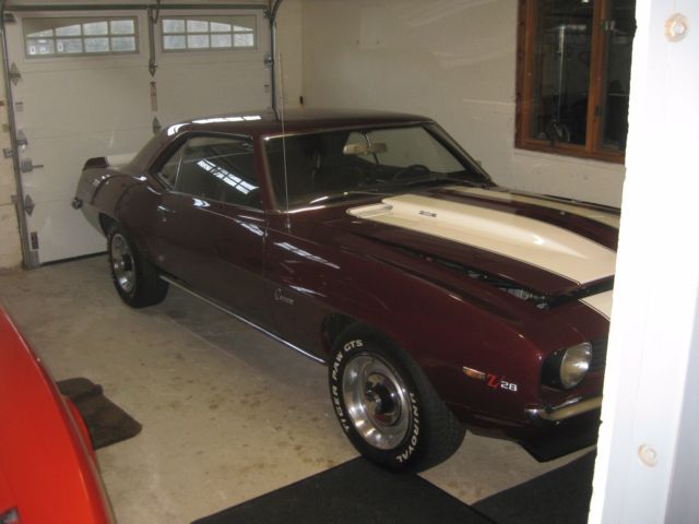 1969 Burgandy Chevrolet Camaro Coupe