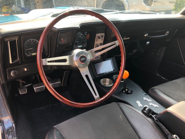 1969 Z28 Blue with Cadillac Pearl White Rally Stripes Chevrolet Camaro Coupe