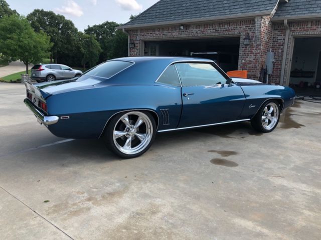 1969 Z28 Blue with Cadillac Pearl White Rally Stripes Chevrolet Camaro Coupe