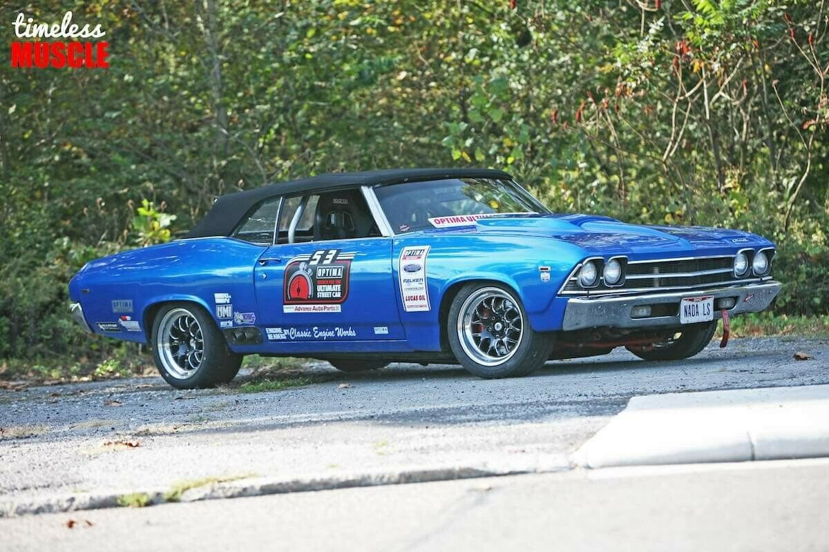 1969 Blue Chevrolet Chevelle Convertible