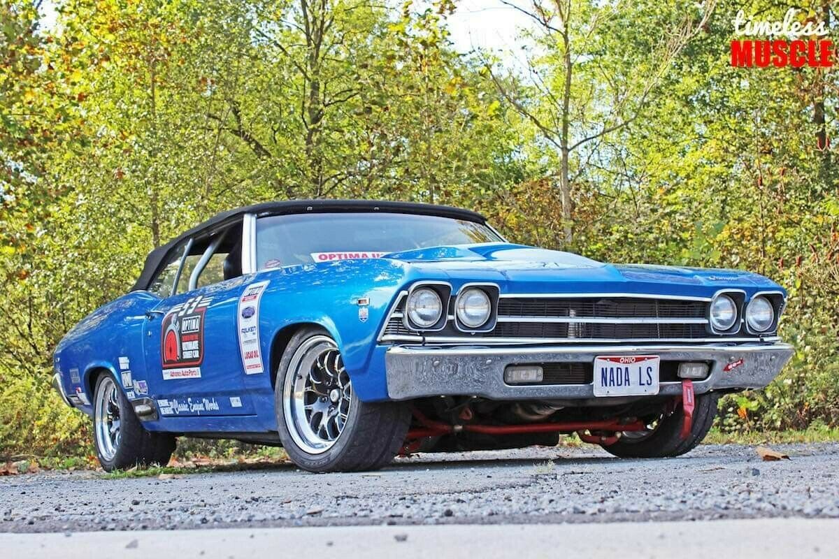 1969 Blue Chevrolet Chevelle Convertible