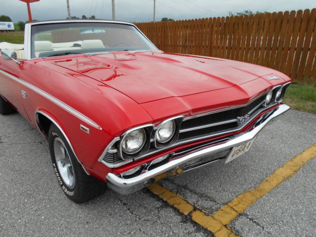 1969 Red Chevrolet Chevelle Convertible