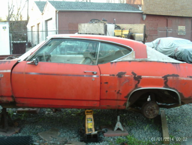 1969 Orange Chevrolet Chevelle Coupe