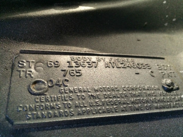 1969 Blue Chevrolet Chevelle 2 DR