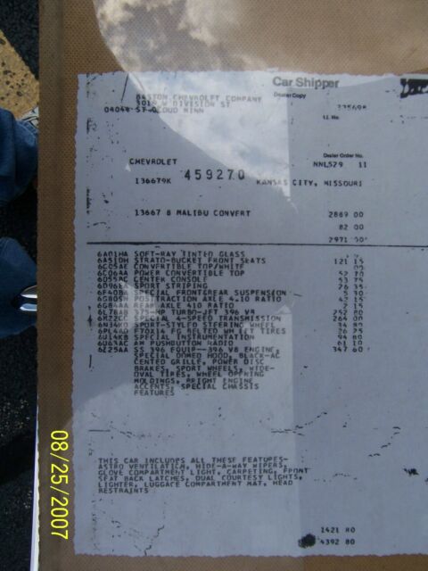 1969 Blue Chevrolet Chevelle Convertible