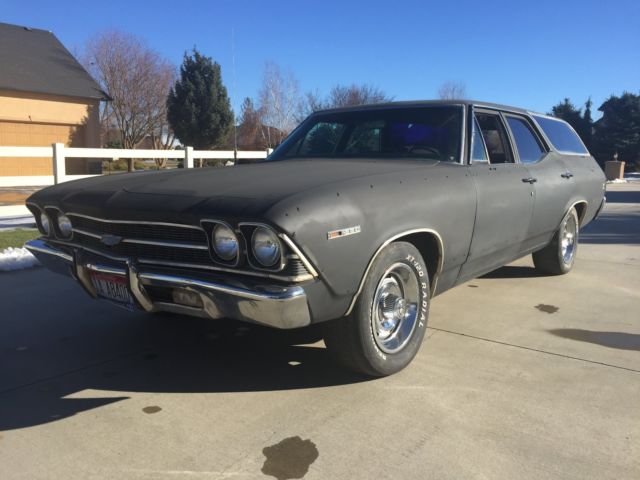 1969 Black Chevrolet Chevelle Wagon