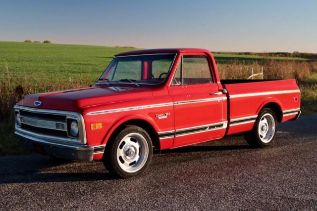 1969 Red Chevrolet C-10 Standard Cab Pickup