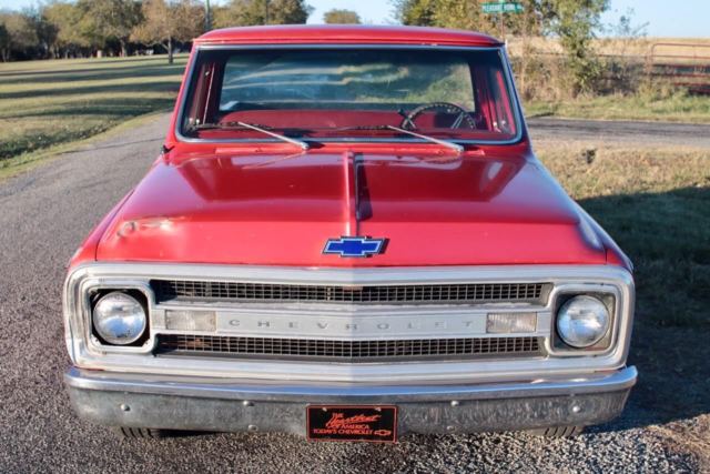 1969 Red Chevrolet C-10 Standard Cab Pickup