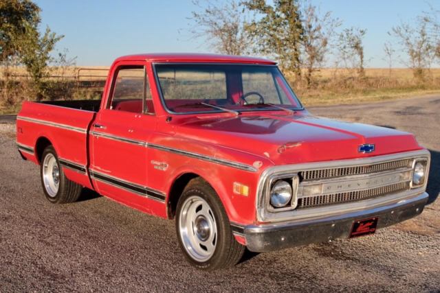 1969 Red Chevrolet C-10 Standard Cab Pickup