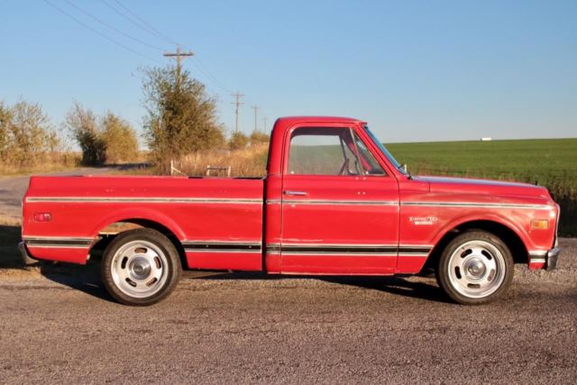 1969 Red Chevrolet C-10 Standard Cab Pickup