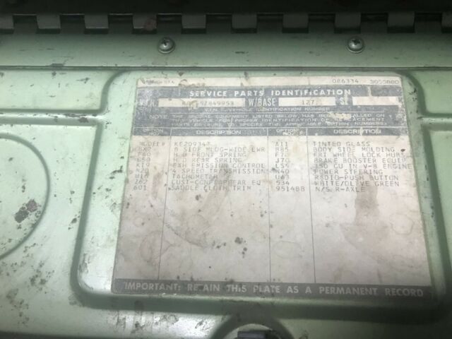 1969 Green and white Chevrolet C20 Pickup Pick up