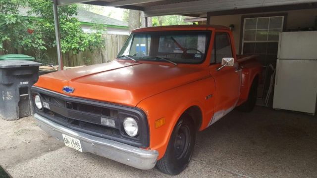 1969 Orange Chevrolet C-10 Step side