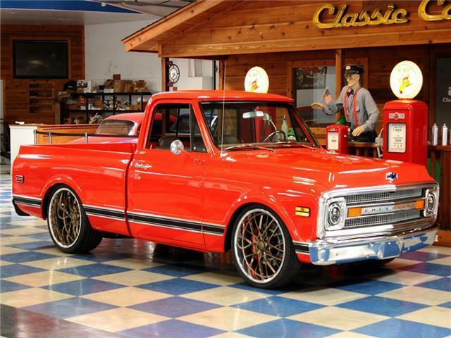 1969 Red Chevrolet C-10 --