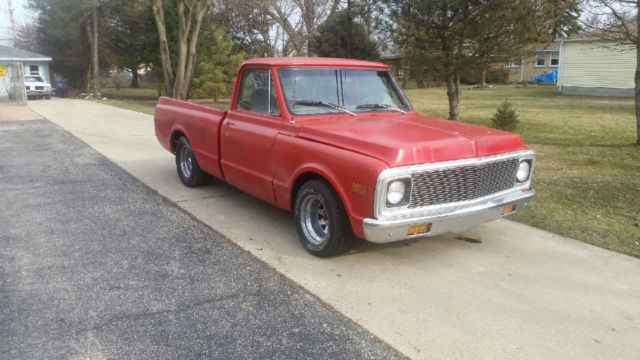 1969 Red Chevrolet C-10 Standard Cab Pickup