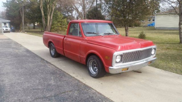 1969 Red Chevrolet C-10 Standard Cab Pickup