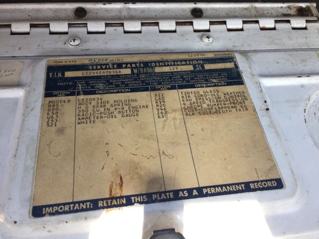 1969 White Chevrolet C/K Pickup 3500