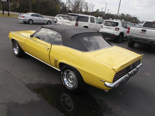 1969 Yellow Chevrolet Camaro Convertible