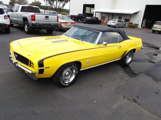 1969 Yellow Chevrolet Camaro Convertible