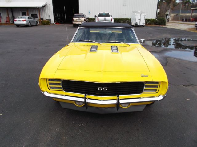 1969 Yellow Chevrolet Camaro Convertible