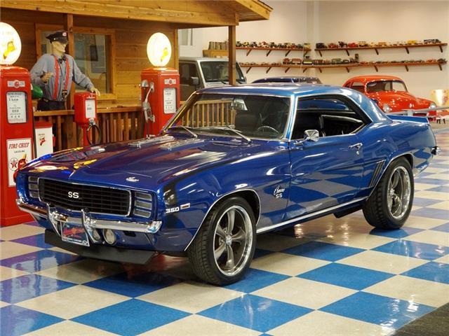 1969 Blue Chevrolet Camaro --