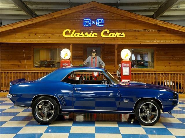 1969 Blue Chevrolet Camaro --