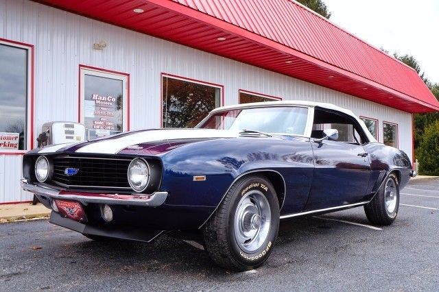 1969 Blue Chevrolet Camaro --