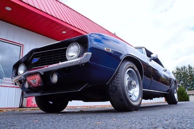 1969 Blue Chevrolet Camaro --
