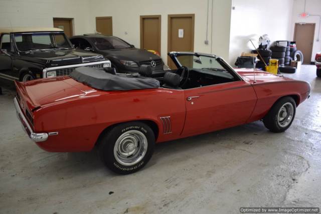1969 Red Chevrolet Camaro Convertible
