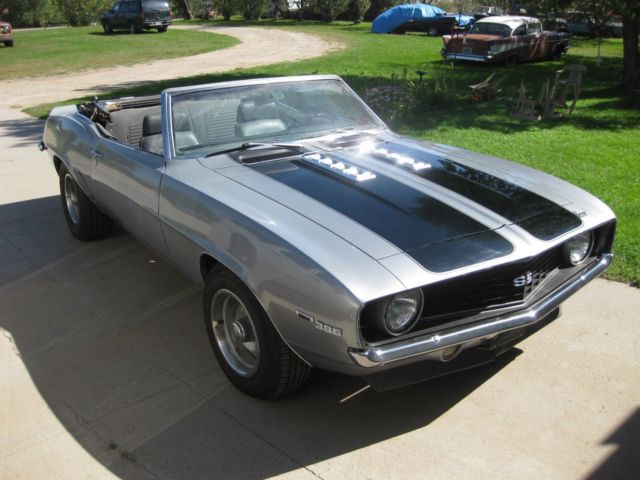 1969 Silver Chevrolet Camaro Convertible
