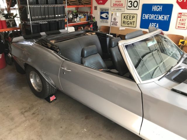 1969 Silver Chevrolet Camaro Convertible