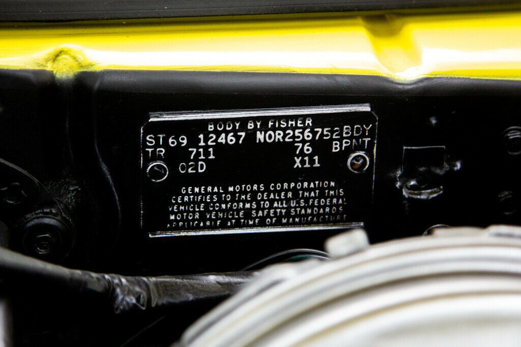 1969 Yellow Chevrolet Camaro Convertible