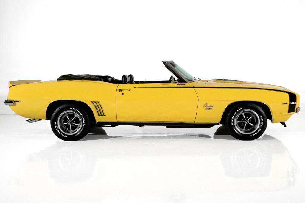 1969 Yellow Chevrolet Camaro Convertible