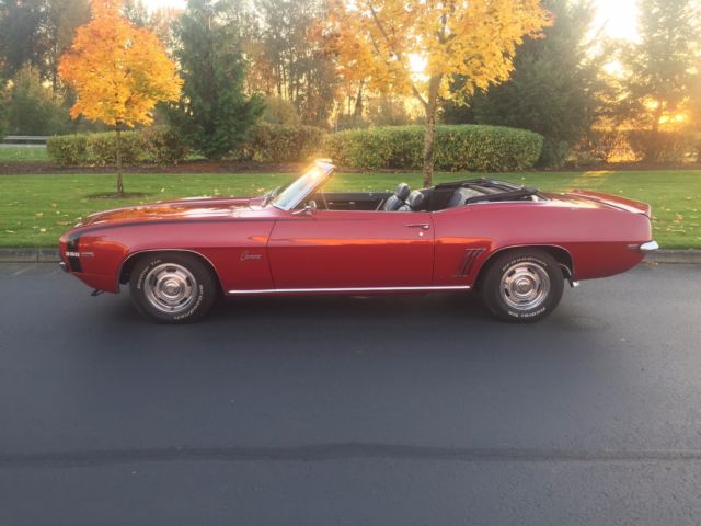 1969 Red Chevrolet Camaro Convertible