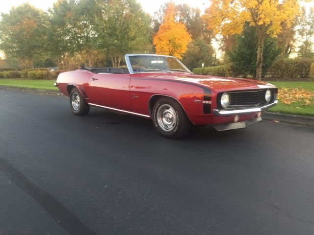 1969 Red Chevrolet Camaro Convertible