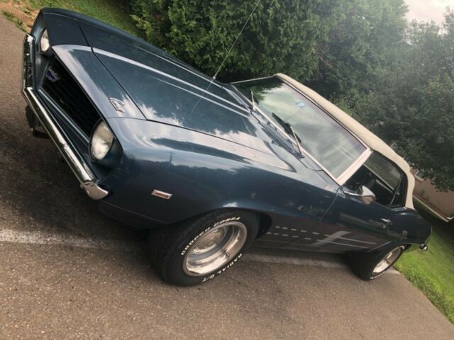 1969 Blue Chevrolet Camaro Convertible