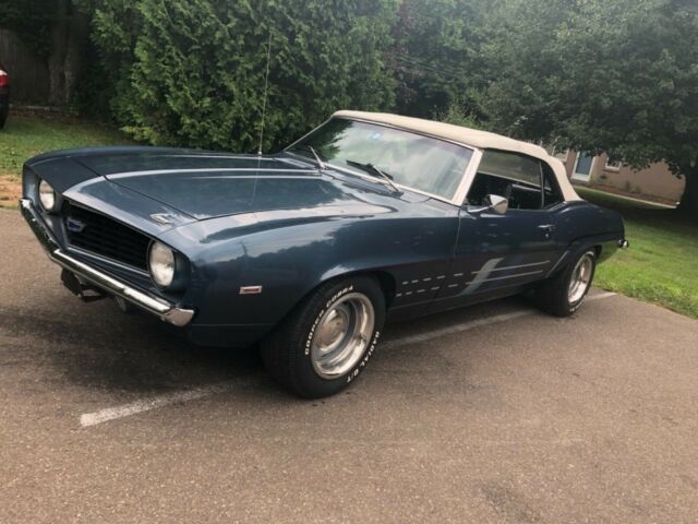 1969 Blue Chevrolet Camaro Convertible