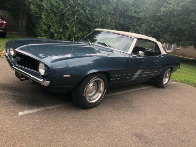 1969 Blue Chevrolet Camaro Convertible