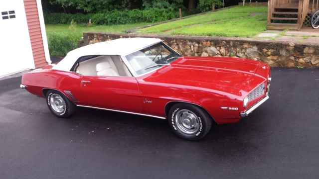 1969 Red Chevrolet Camaro Convertible