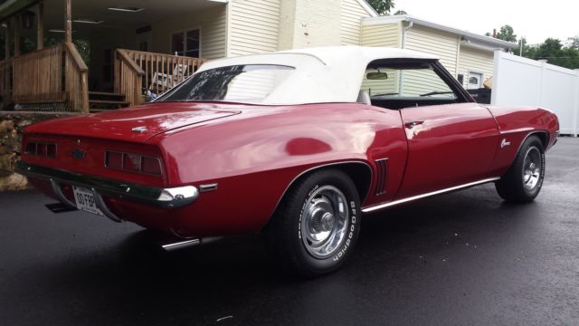 1969 Red Chevrolet Camaro Convertible