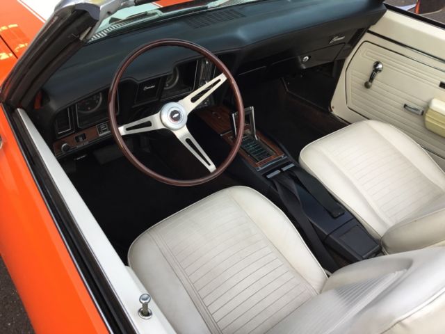 1969 Orange Chevrolet Camaro Convertible