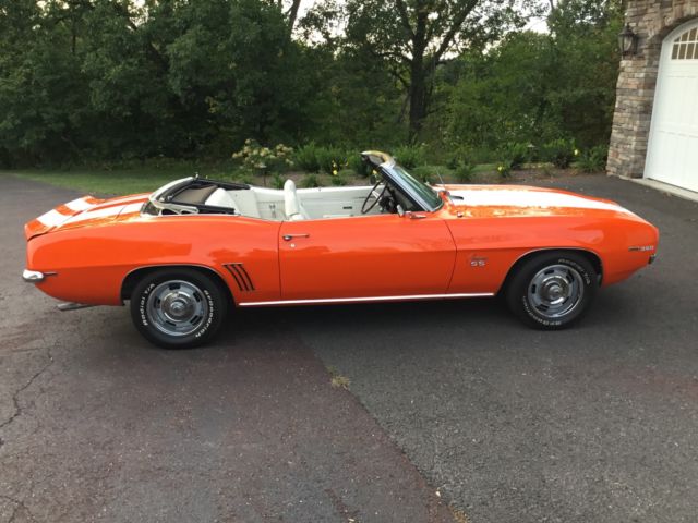 1969 Orange Chevrolet Camaro Convertible