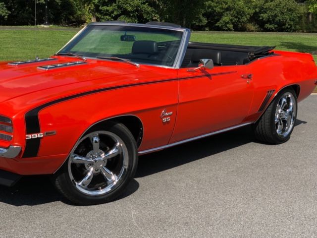 1969 Orange Chevrolet Camaro Convertible