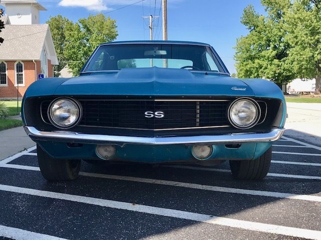1969 Blue Chevrolet Camaro