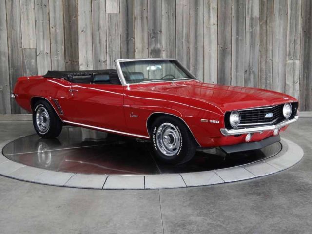 1969 Red Chevrolet Camaro CONVERTIBLE