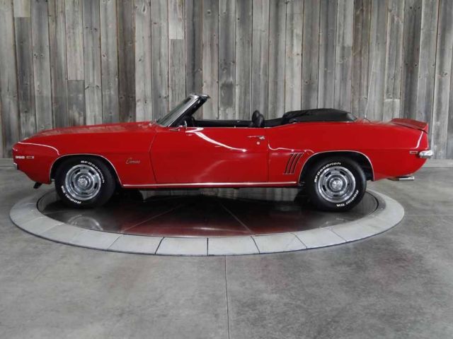1969 Red Chevrolet Camaro CONVERTIBLE