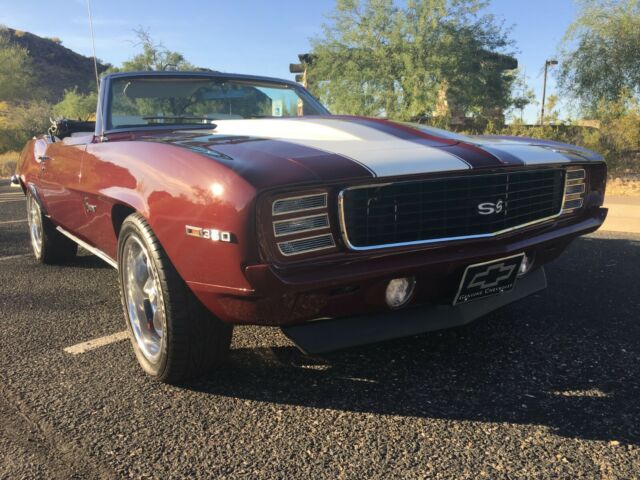 1969 Burgundy Chevrolet Camaro Convertible